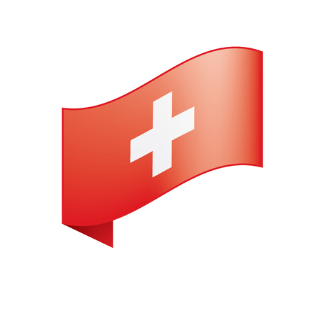 Switzerland flag, vector illustrationのイラスト素材