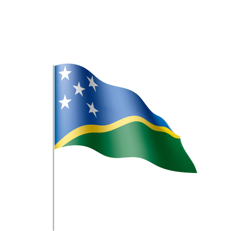 Solomon Islands flag, vector illustrationのイラスト素材
