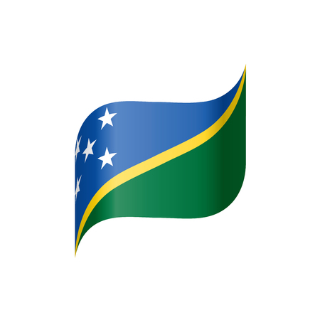 Solomon Islands flag, vector illustrationのイラスト素材
