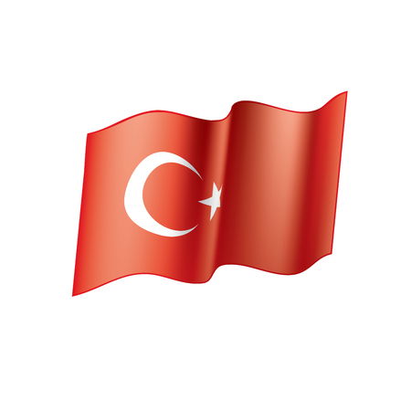 Turkey flag, vector illustrationのイラスト素材