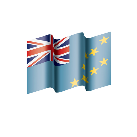 Tuvalu flag, vector illustrationのイラスト素材