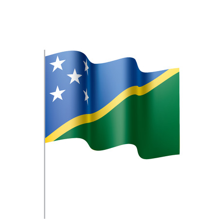 Solomon Islands flag, vector illustrationのイラスト素材