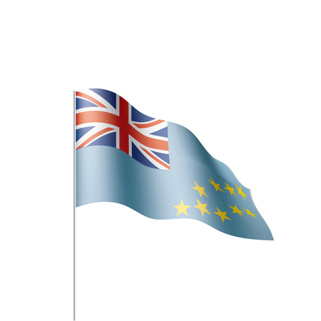 Tuvalu flag, vector illustrationのイラスト素材