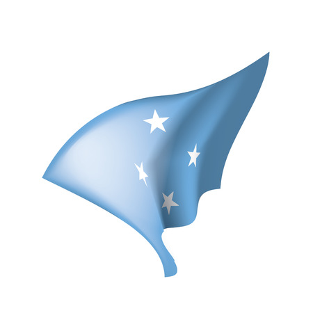 Federated States Micronesia flag, vector illustration on a white backgroundのイラスト素材