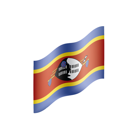 Swaziland flag, vector illustrationのイラスト素材