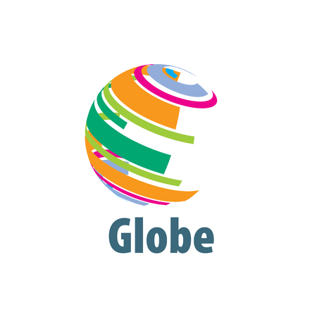 Abstract globe logo. Vector illustration. Design elementのイラスト素材