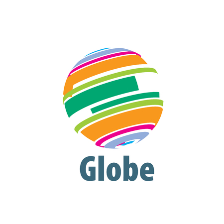 Abstract globe logo. Vector illustration. Design elementのイラスト素材