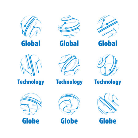 Different vector logo globe icons.のイラスト素材
