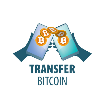 logo bitcoin money transferのイラスト素材