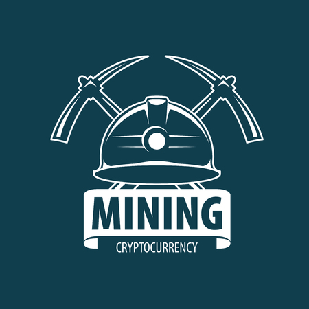 Digital currency mining icon.のイラスト素材