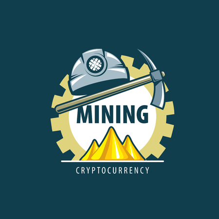 Digital currency miningのイラスト素材