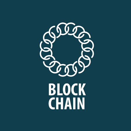 Vector logo blockchain. Abstract technological sign. Design elementのイラスト素材