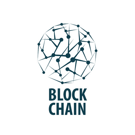 Vector logo blockchain. Abstract technological sign. Design elementのイラスト素材