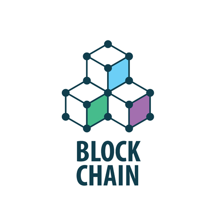 Vector logo blockchainのイラスト素材