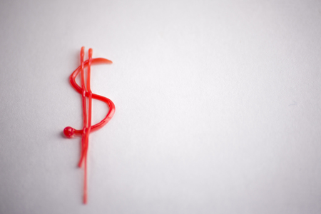 3d red Dollar Signの写真素材