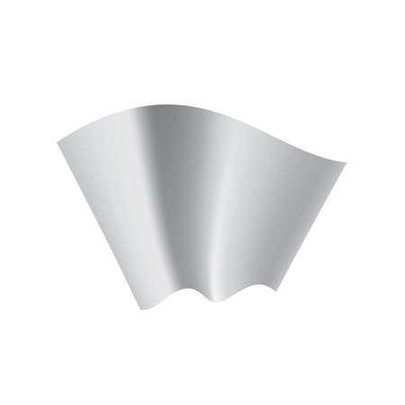 Waving the white flag on a white background. Vector illustrationのイラスト素材