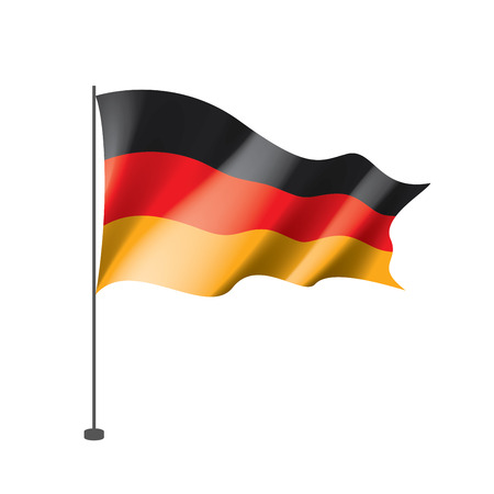 Germany flag, vector illustration on a white backgroundのイラスト素材