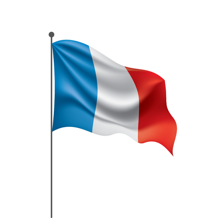 France flag, vector illustration on a white backgroundのイラスト素材