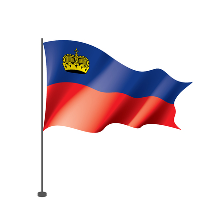 liechtenstein flag, vector illustration on a white backgroundのイラスト素材