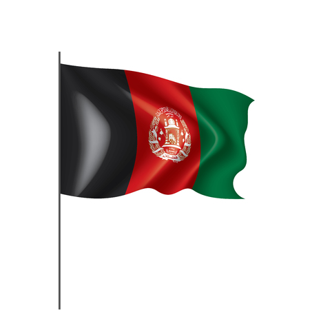 Afghanistan flag, vector illustration on a white backgroundのイラスト素材