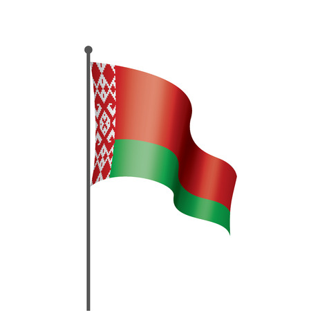 Belarus national flag, vector illustration on a white backgroundのイラスト素材