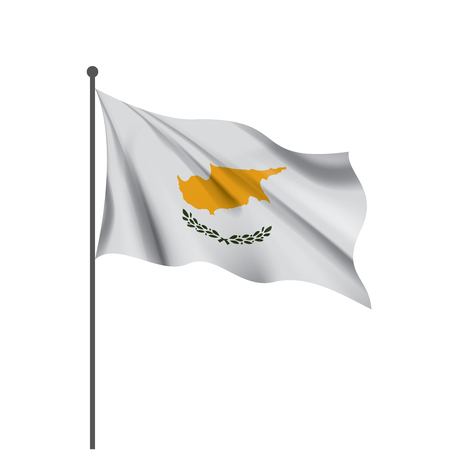 Cyprus flag, vector illustration on a white backgroundのイラスト素材