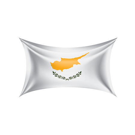 Cyprus flag, vector illustration on a white backgroundのイラスト素材