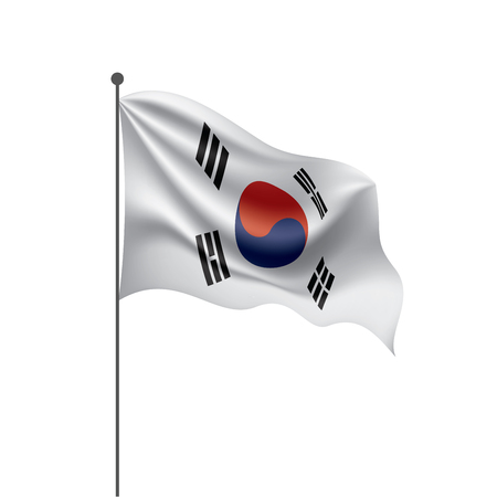 South Korean national flag, vector illustration on a white backgroundのイラスト素材