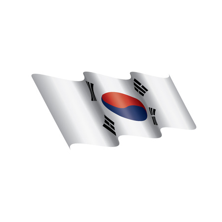 South Korean national flag, vector illustration on a white backgroundのイラスト素材