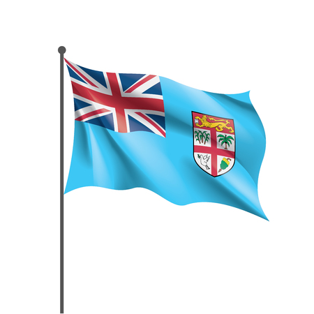 Fiji national flag, vector illustration on a white backgroundのイラスト素材