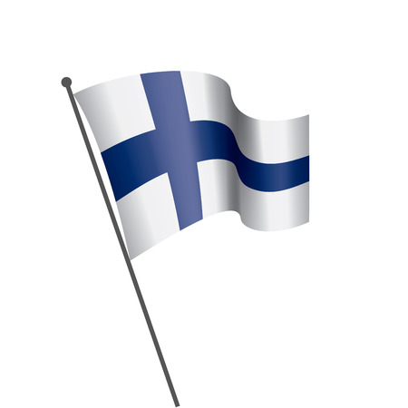 Finland national flag, vector illustration on a white backgroundのイラスト素材