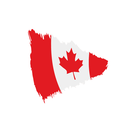 Canada flag, vector illustration on a white backgroundのイラスト素材