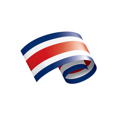 Costa Rica national flag, vector illustration on a white backgroundのイラスト素材
