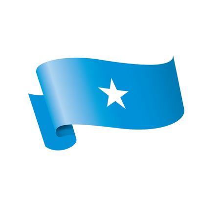 Somalia national flag, vector illustration on a white backgroundのイラスト素材