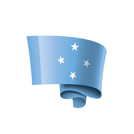 Federated States Micronesia national flag, vector illustration on a white backgroundのイラスト素材