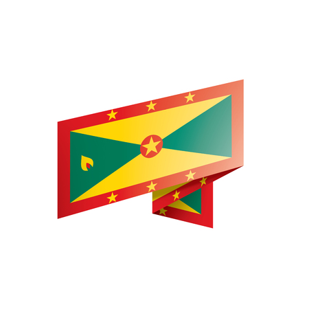 Grenada national flag, vector illustration on a white backgroundのイラスト素材