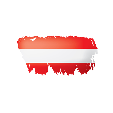 Austria flag, vector illustration on a white background.のイラスト素材