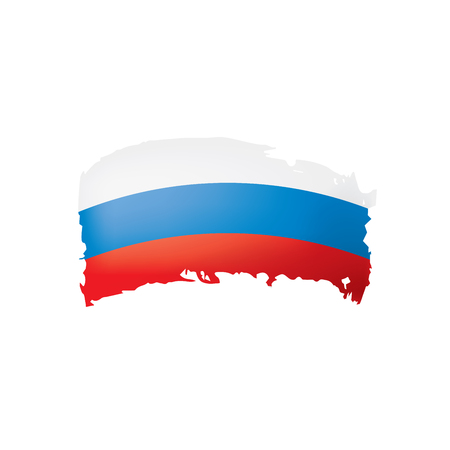 Russia flag, vector illustration on a white background.のイラスト素材