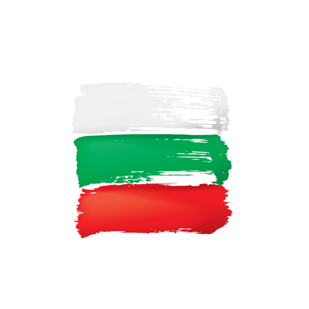 Bulgaria flag, vector illustration on a white background.のイラスト素材