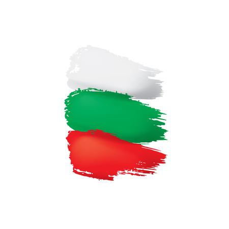 Bulgaria flag, vector illustration on a white background.のイラスト素材
