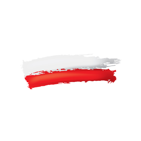 Poland flag, vector illustration on a white background.のイラスト素材