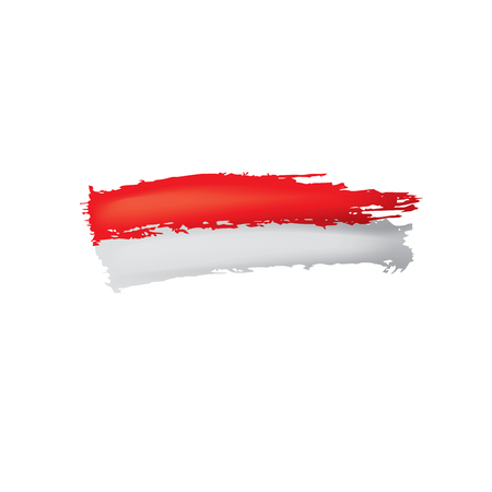 Indonesia flag, vector illustration on a white background.のイラスト素材