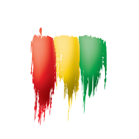 guinea flag, vector illustration on a white background.のイラスト素材