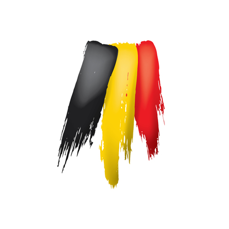 Belgium flag, vector illustration on a white background.のイラスト素材