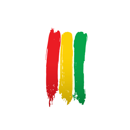 guinea flag, vector illustration on a white background.のイラスト素材