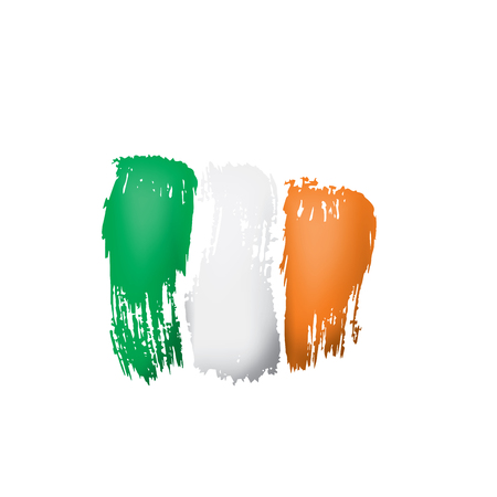 Ireland flag isolated on a white background. Vector illustration.のイラスト素材