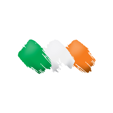 Ireland flag, vector illustration on a white background.のイラスト素材