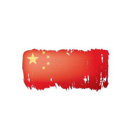 China flag, vector illustration on a white background.のイラスト素材