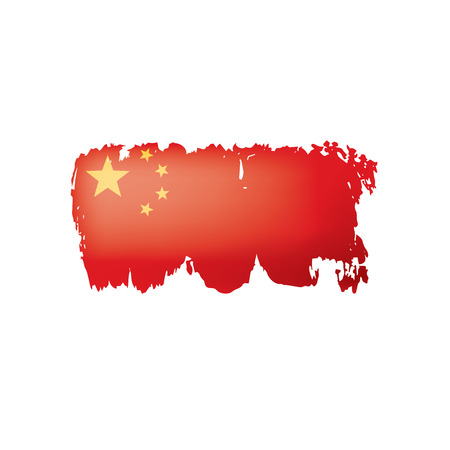 China flag, vector illustration on a white background.のイラスト素材