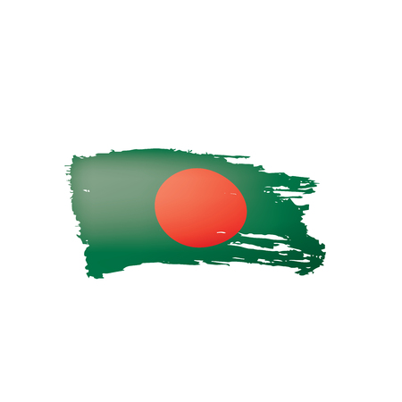 Bangladesh flag, vector illustration on a white background,のイラスト素材